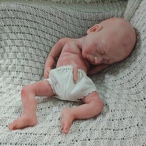 40cm Sleeping Preemie 3.63lbs Newborn Boy Platinum Silicone Reborn Baby Dolls US
